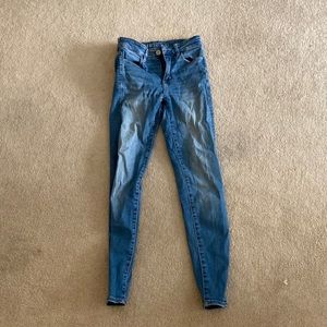 American eagle high rise jeggings light wash
